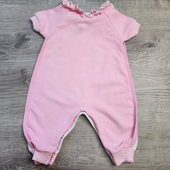 VINTAGE BUSTER BROWN Pink Bunny & Hearts Onesie - Picture 9 of 11